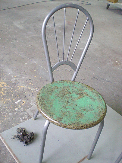 スチールの椅子 塗り替え・リメイク例